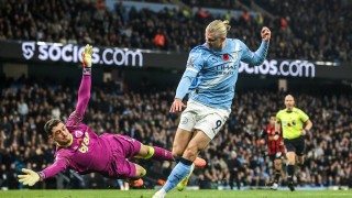 高清：英超曼城2-0伯恩茅斯升第二 哈兰德霸气双响